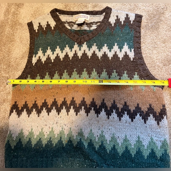 VINTAGE Maurices Green Multicolor Zigzag Knit Sweater Vest - Picture 7 of 8
